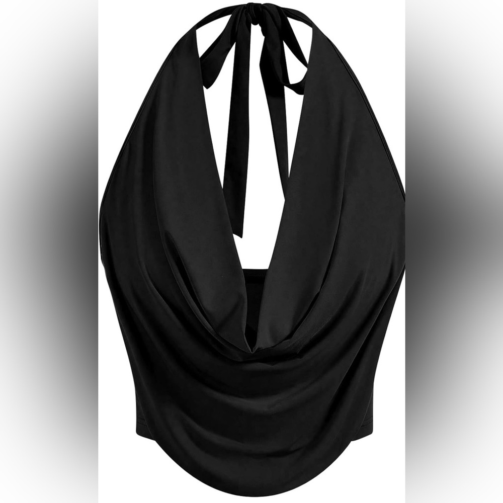 Solo Hux Black Halter Neck Top
